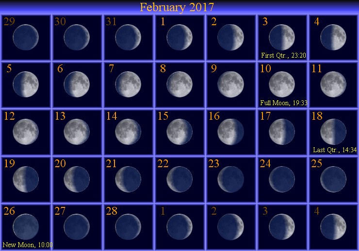 February Moon Calendar Betsy Charity
