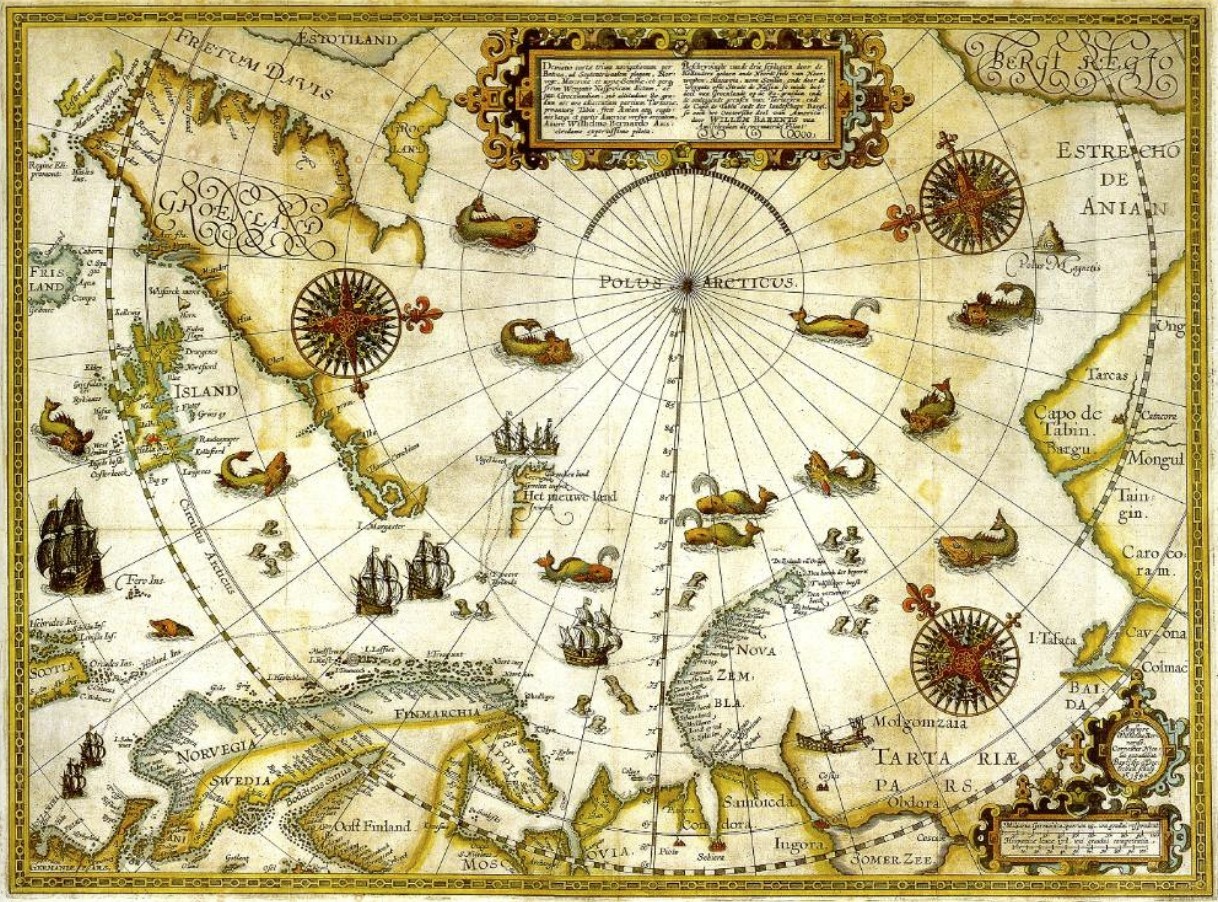[1598 Map of Barents' Third Arctic Expedition]