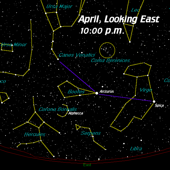 [April, Looking East]