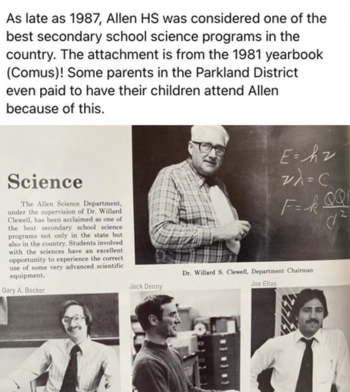 [Dr. Willard S. Clewell]