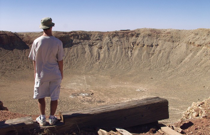 [Looking into Meteor Crater]