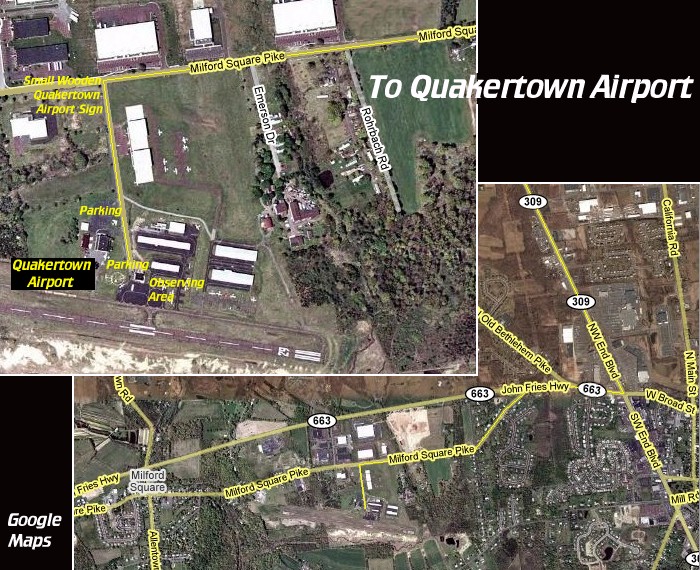 [Google Map of Quakertown (PA) Airport]