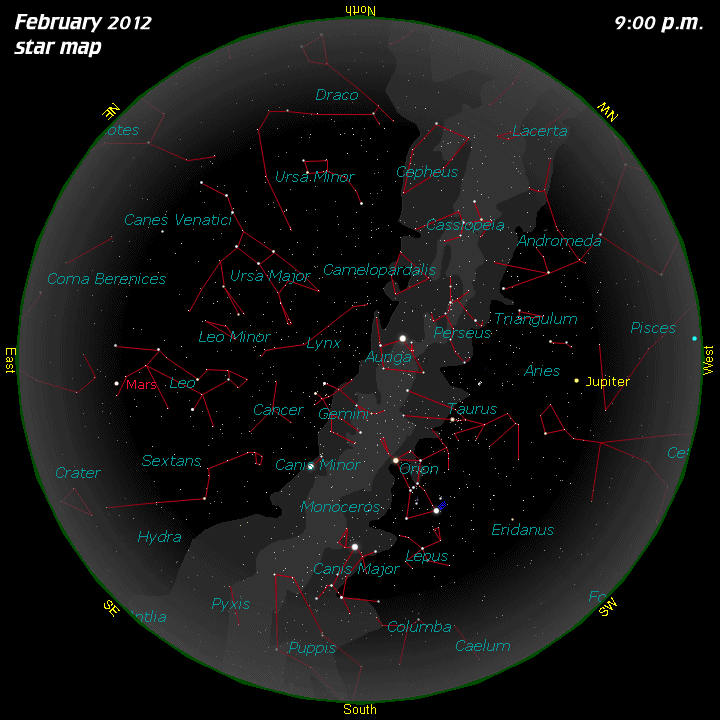 [February Star Map]