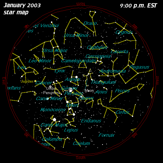 January Star Map