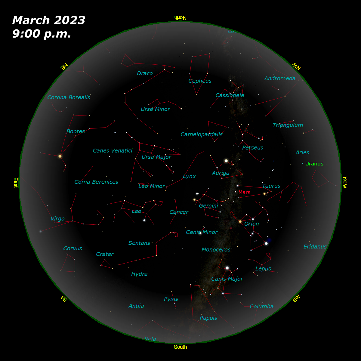 March Star Map]