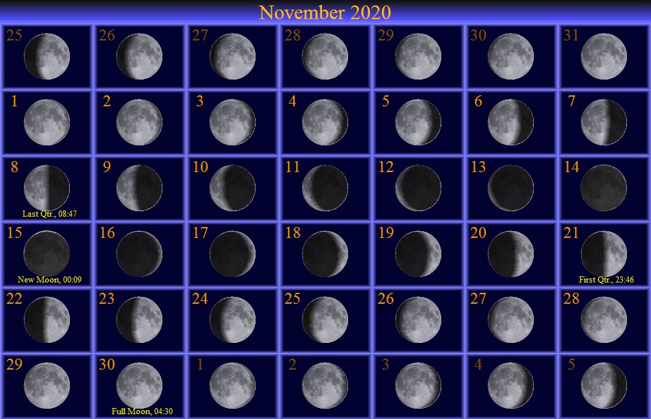 [November Moon Phase Calendar]