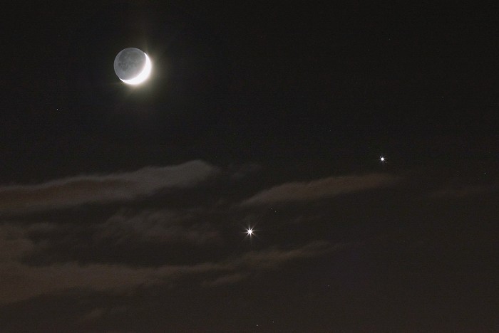 [Venus, Jupiter, and the moon]