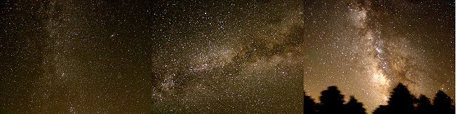 [Three Photos of Milky Way]