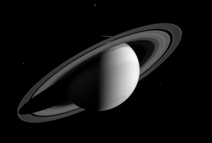 [<I>Cassini</I> approaches Saturn]